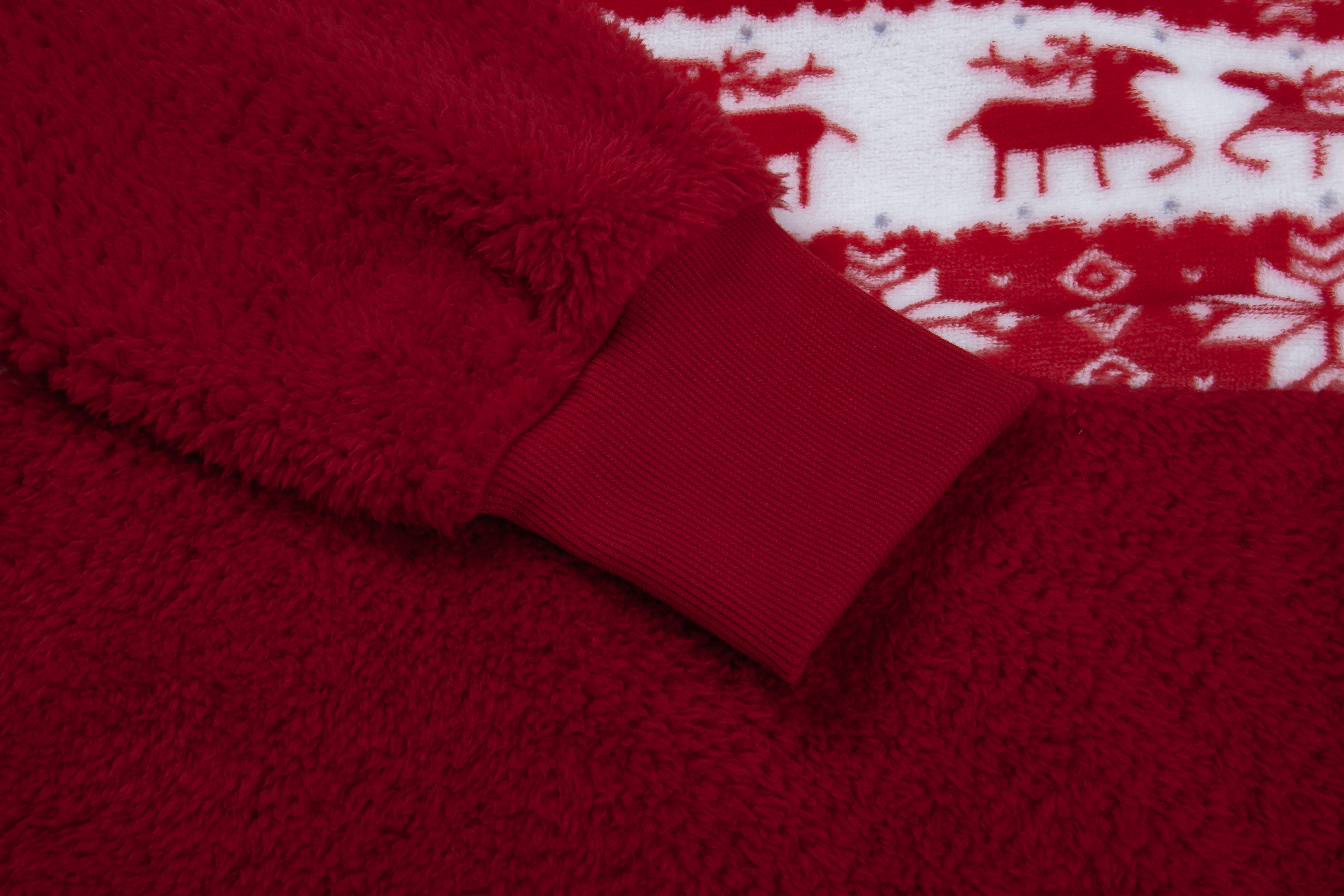 Round Neck Long Sleeve Loose Christmas Plush Casual Sweatshirt - Hoodies & Sweatshirts - Uniqistic.com